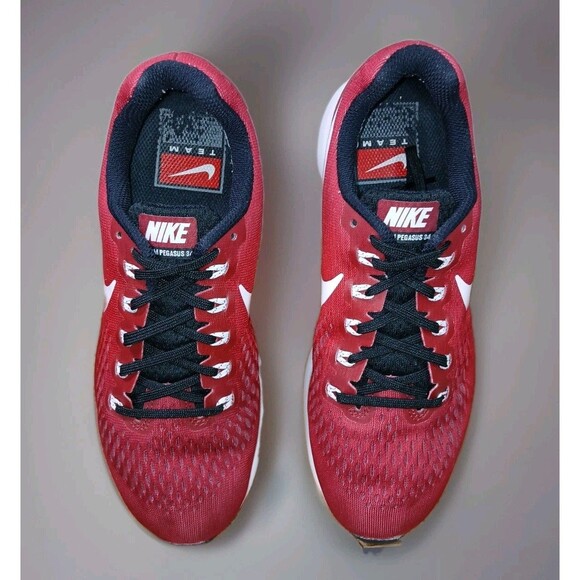 Nike Air Zoom Pegasus 34 Team Red Running Shoes Comfort Workout Everyday Wear 9M - Picture 2 of 11